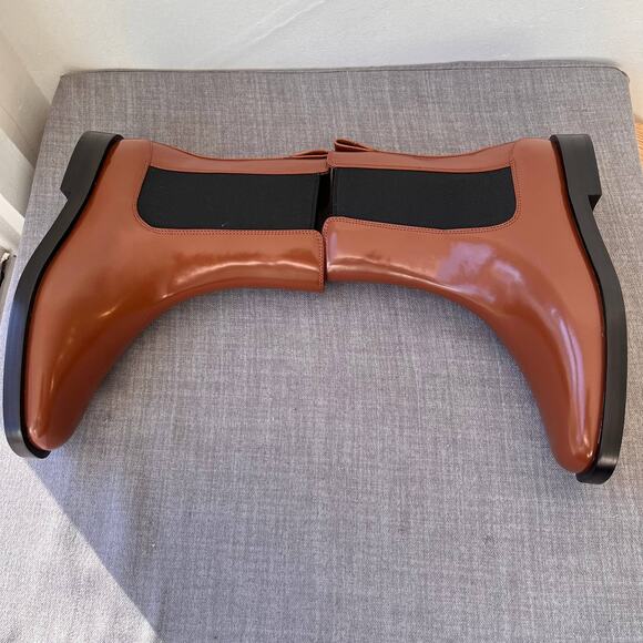 NWOT Everlane The Chelsea Boots Womens Size 8.5 Rum Brown Leather Classic Ankle - Picture 4 of 10